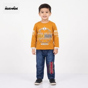 2-Piece Suit – Graphic Sweatshirt & Denim Pants